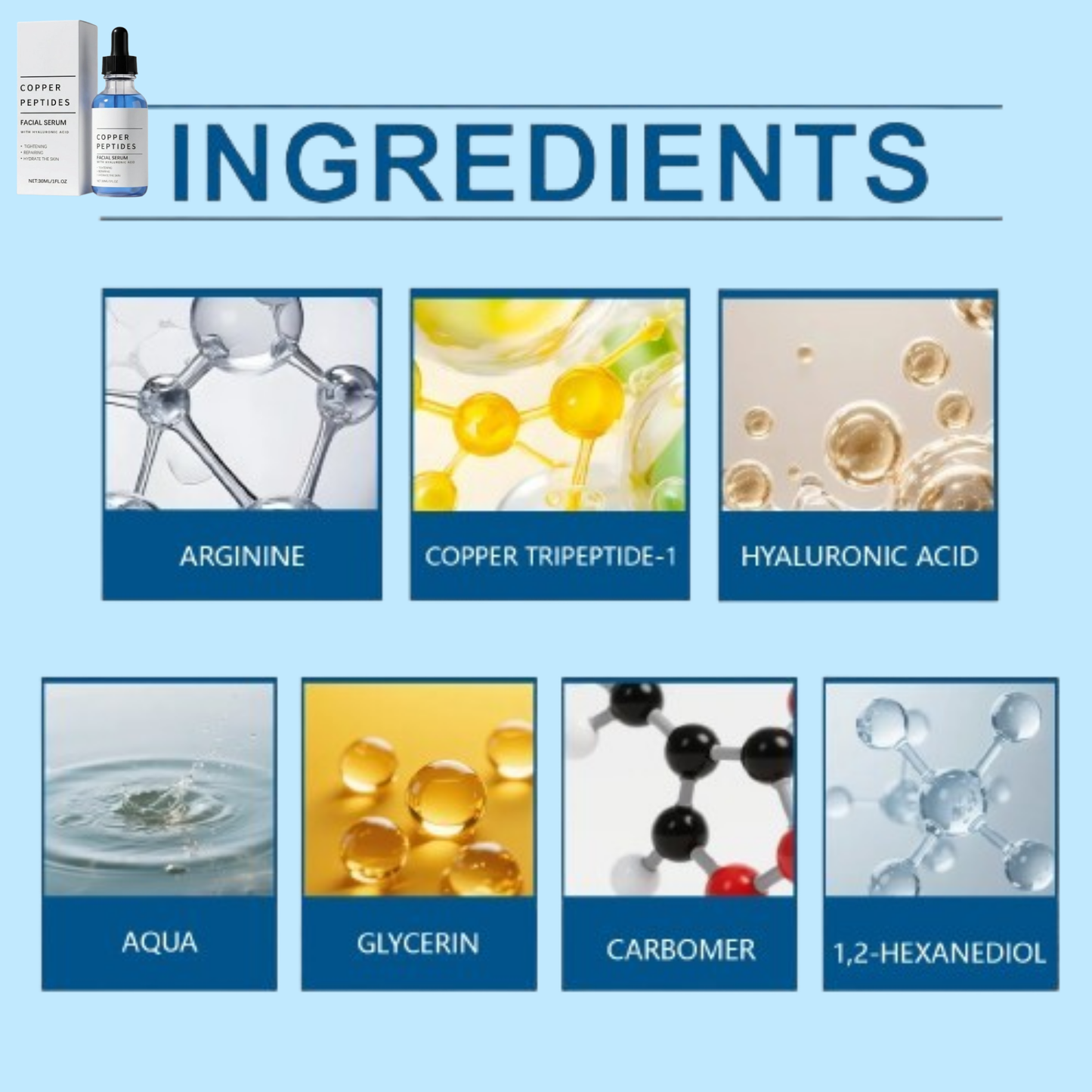 GHK-Cu Peptides Facial Serum