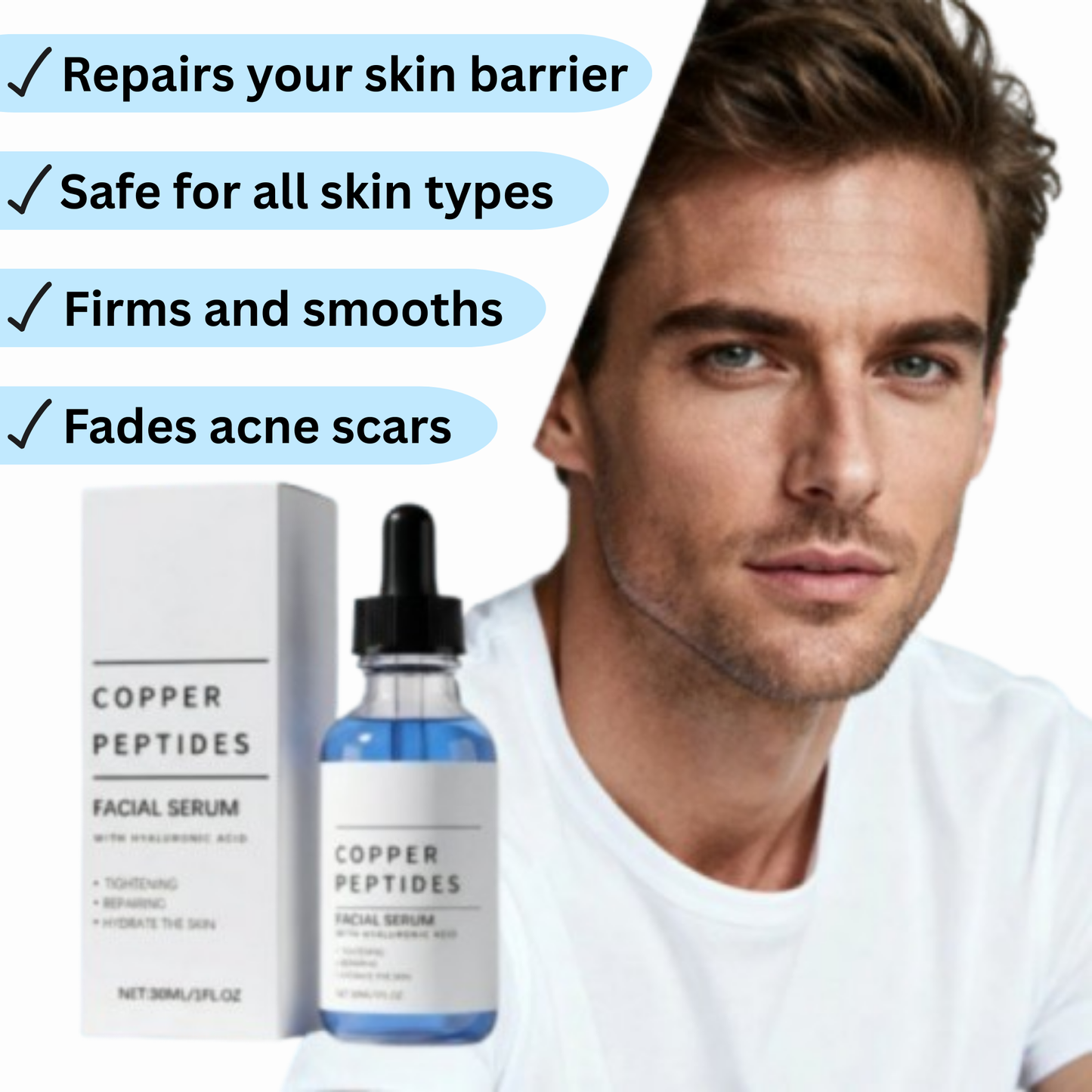 GHK-Cu Peptides Facial Serum